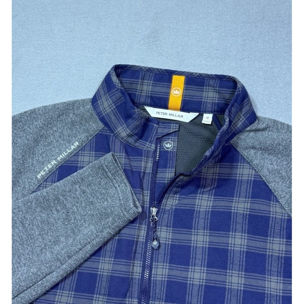 Peter Millar Jacket Mens M Performance Flannel Full Zip Athleisure Normcore
